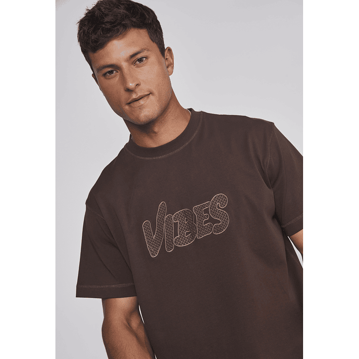 Polera Hombre Parche Café Sioux 4