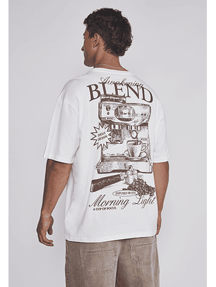Polera Hombre Cafetera Blanco Sioux