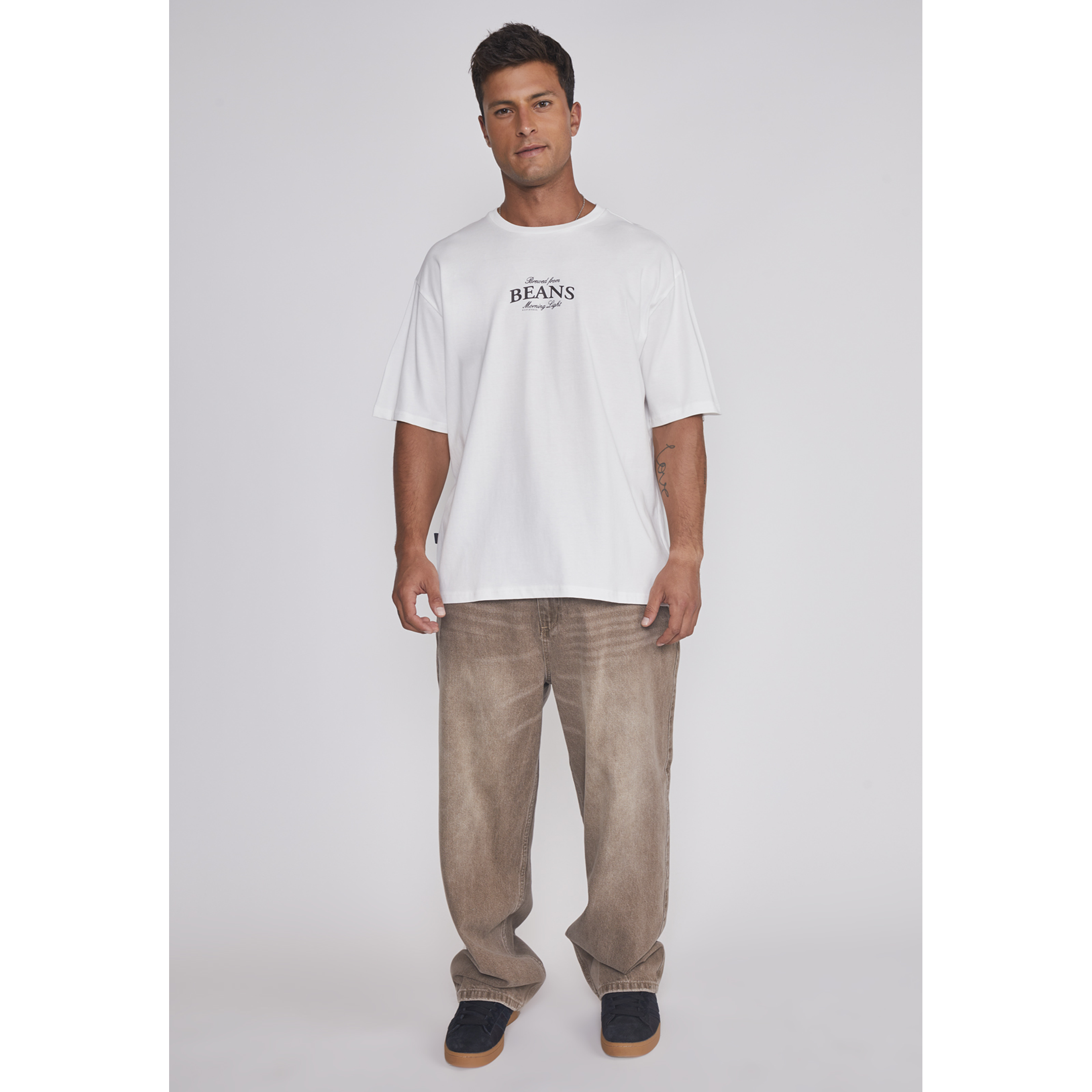 Polera Hombre Cafetera Blanco Sioux 4