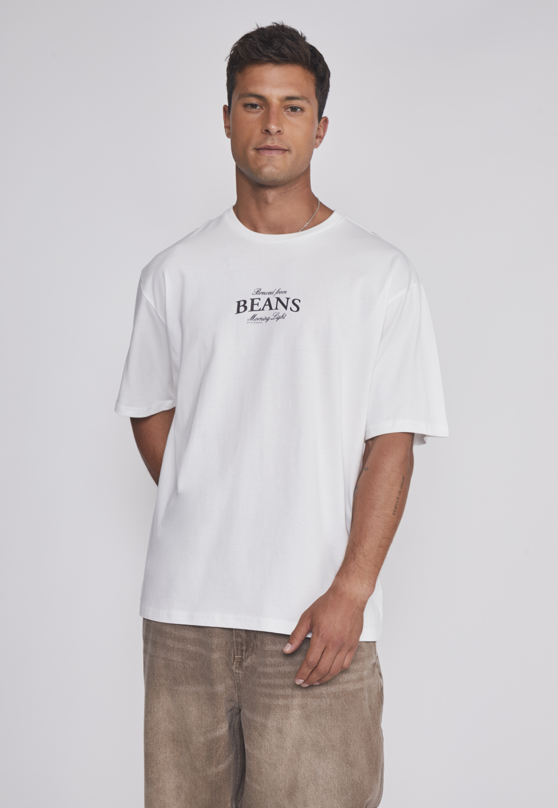 Polera Hombre Cafetera Blanco Sioux 1