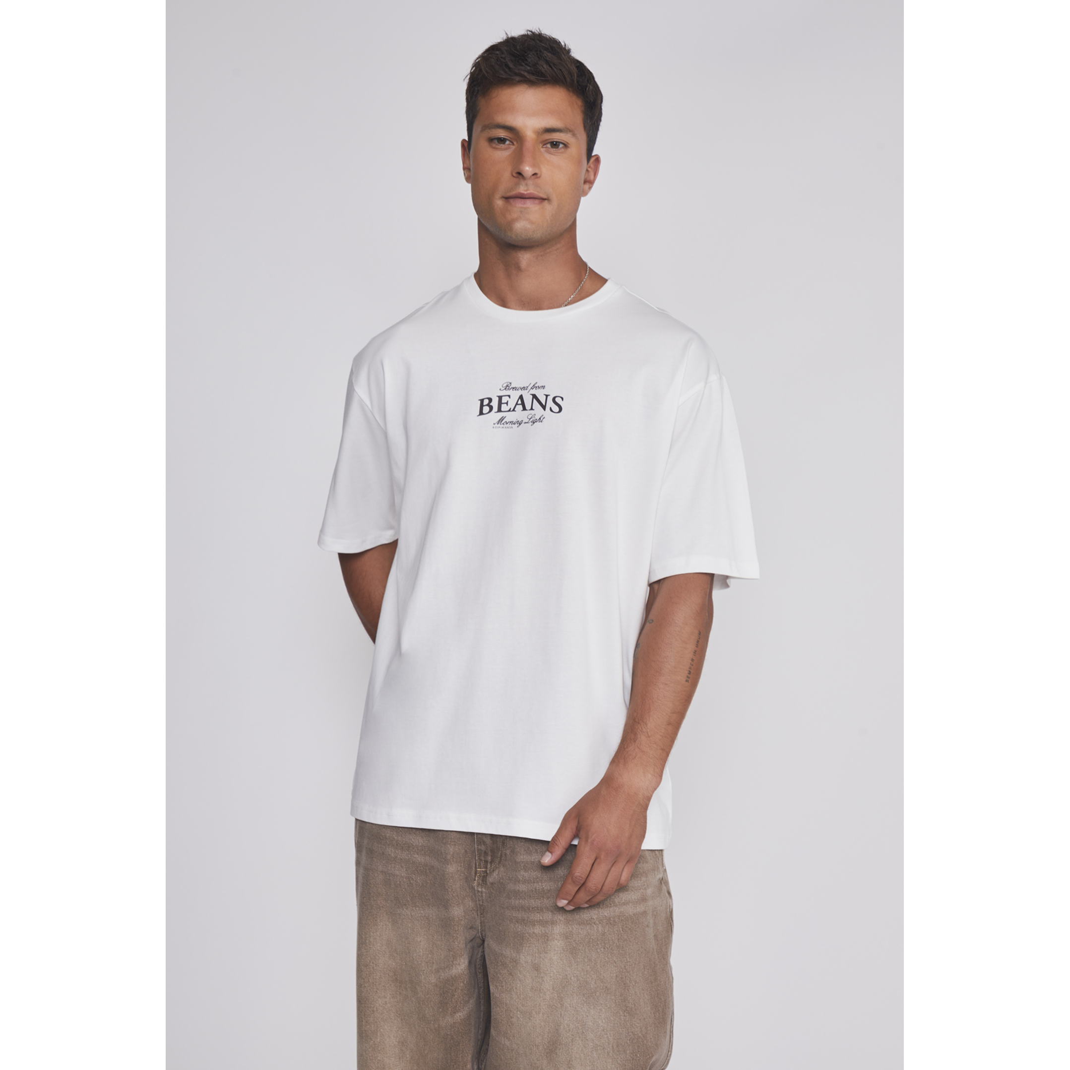 Polera Hombre Cafetera Blanco Sioux 1