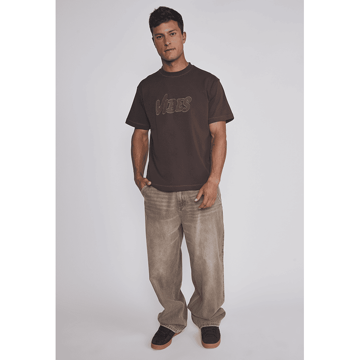 Polera Hombre Parche Café Sioux 3