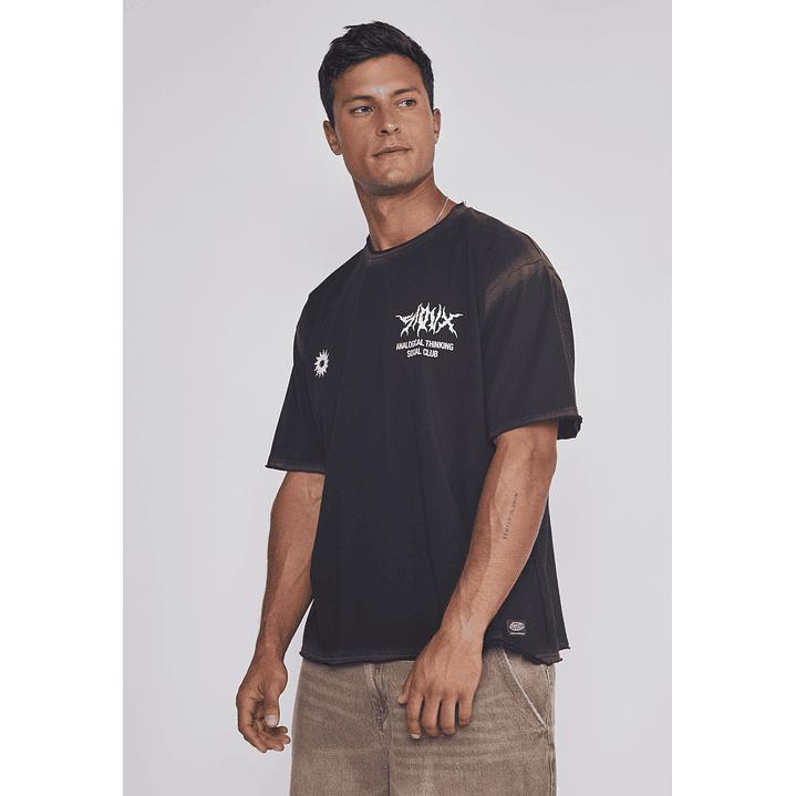 Polera Hombre Espalda Death Negro Sioux 1