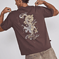 Polera Hombre Dragón Bordado Café Sioux - Miniatura 5