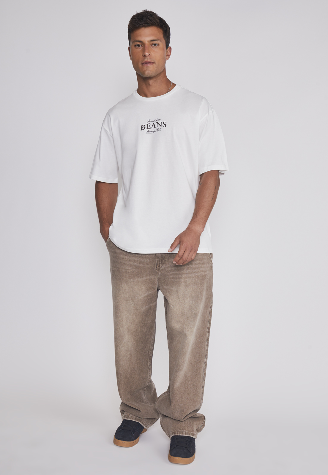 Jeans Hombre Skater Proceso Café Sioux 3