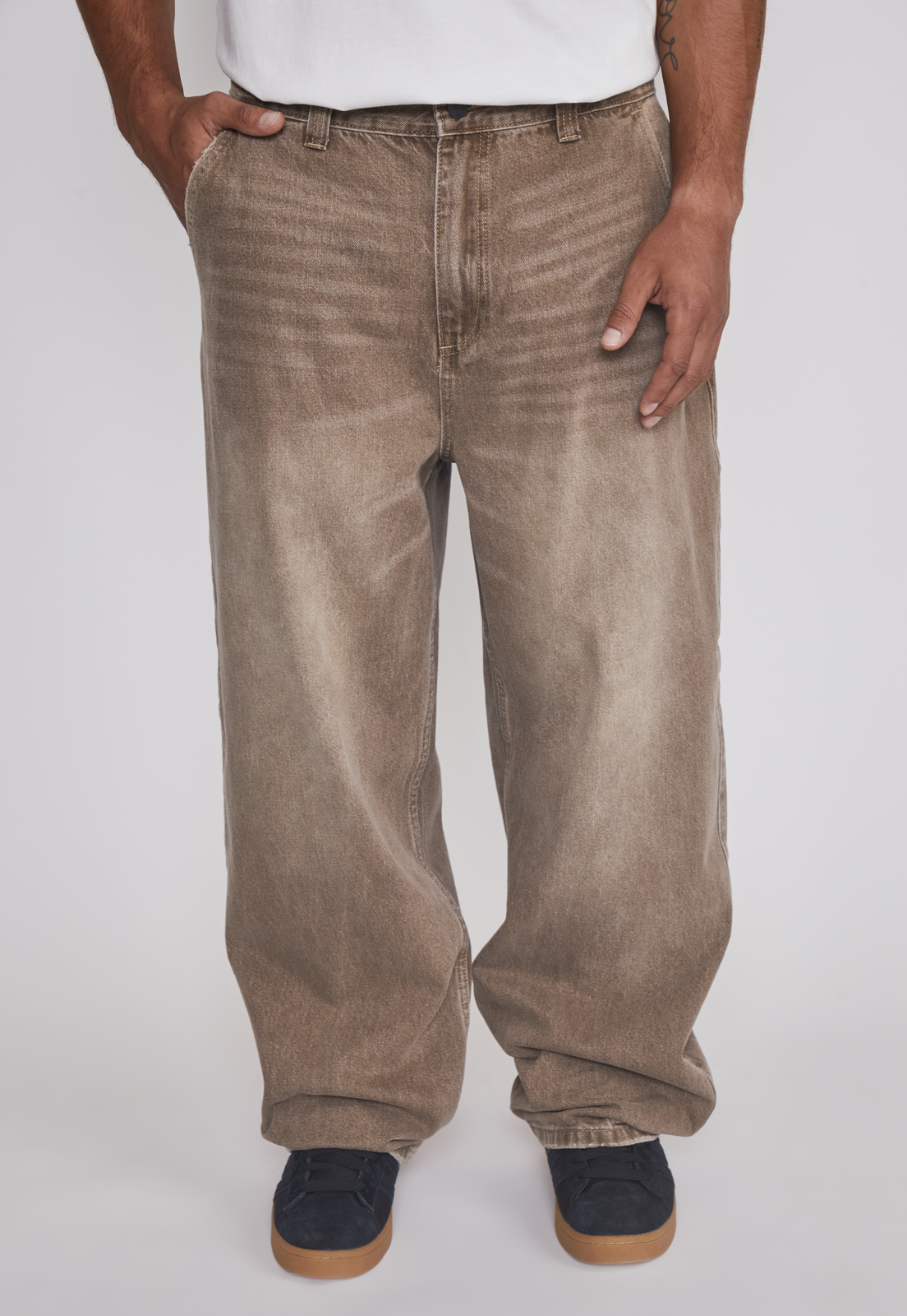 Jeans Hombre Skater Proceso Café Sioux 1