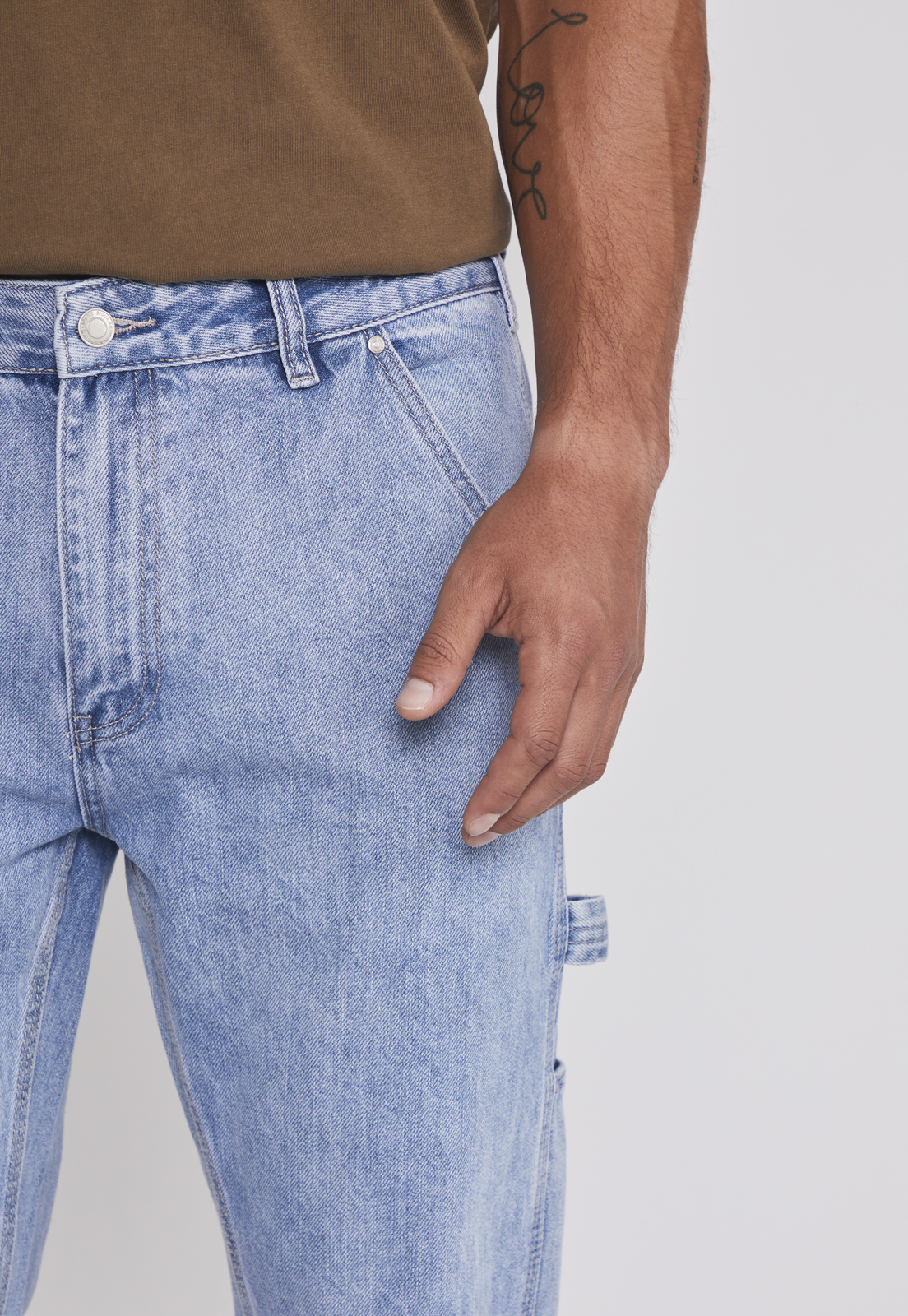 Jeans Hombre Carpintero Cierre Celeste Sioux 4