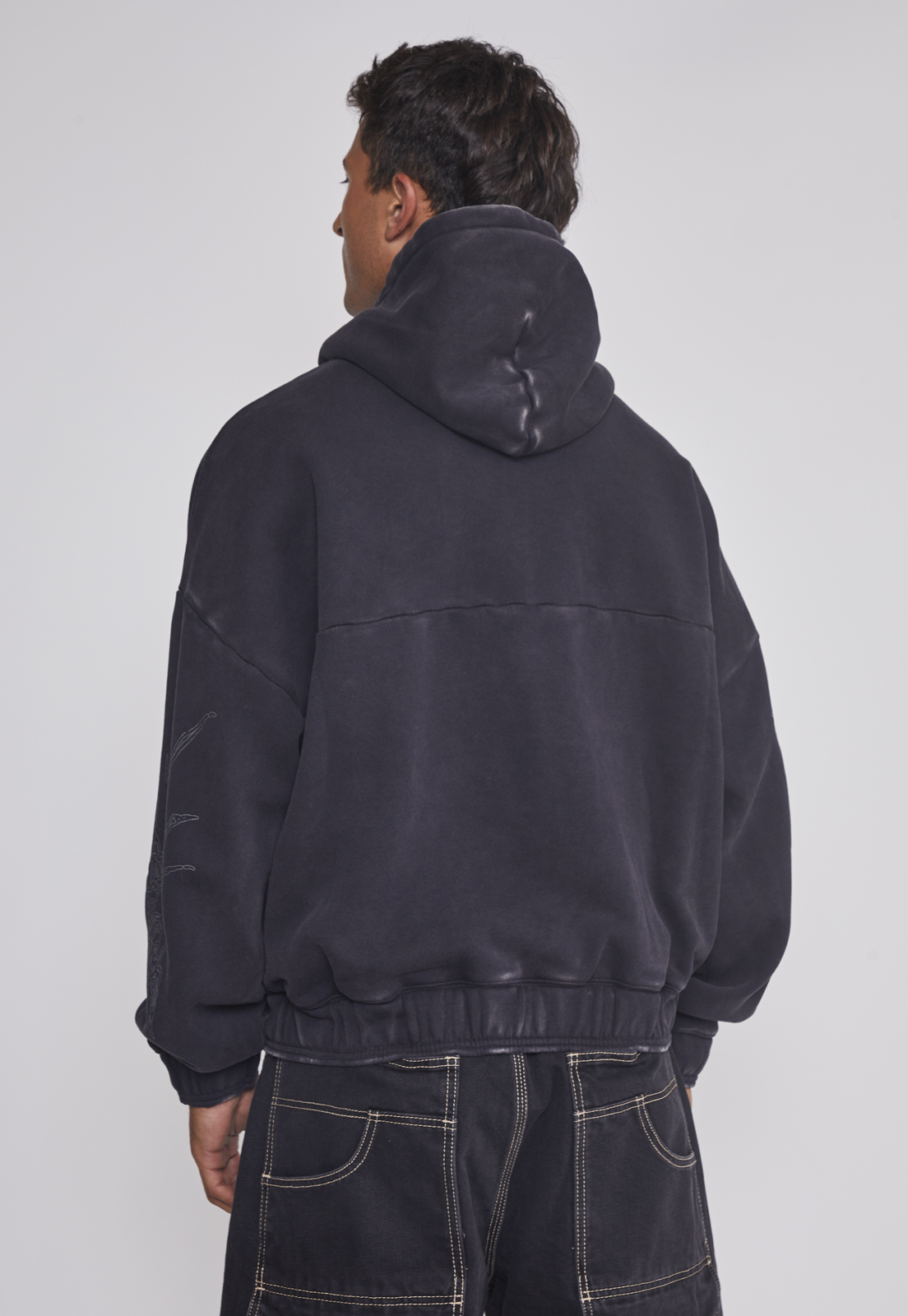 Polerón Hombre Moda Brazos Negro Sioux 2