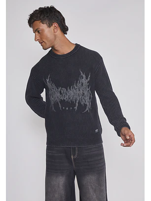 Sweater Hombre Lavado Death Negro Sioux