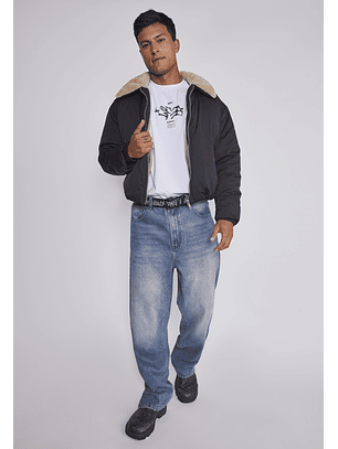 Cinturón Hebilla Impreso Negro Sioux