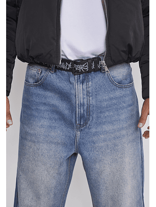 Cinturón Hebilla Impreso Negro Sioux