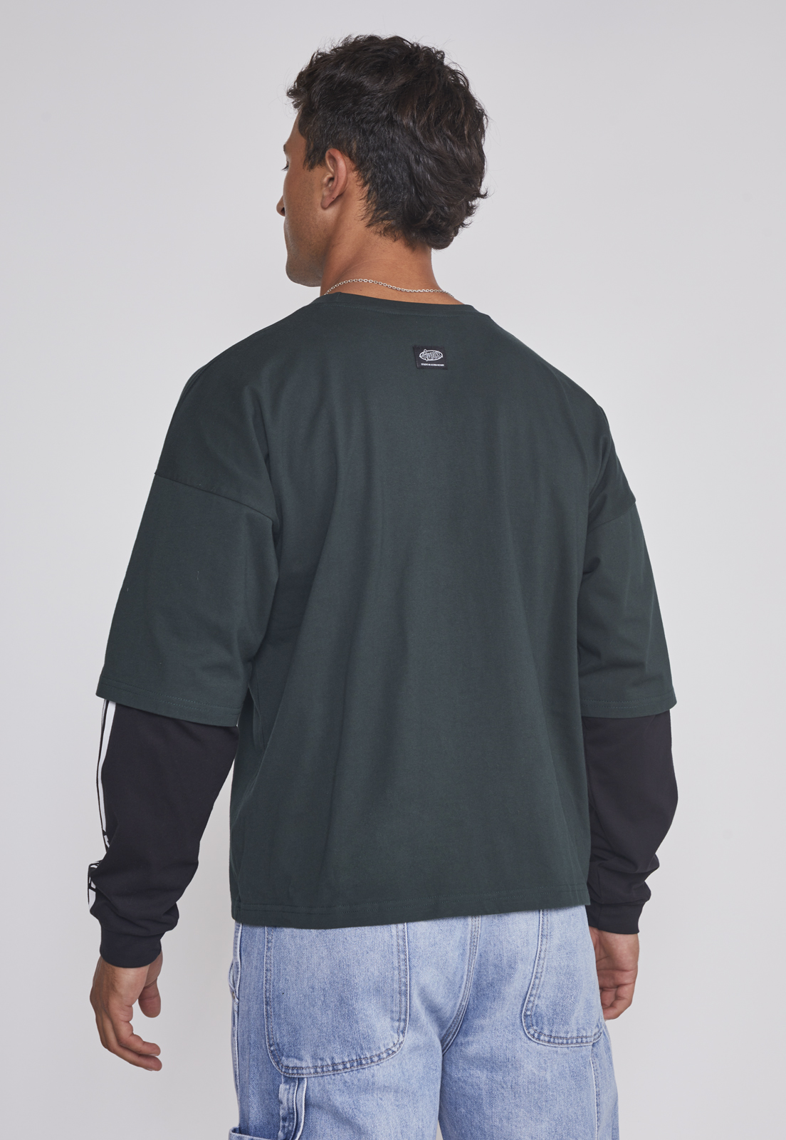 Polera Hombre Boxy Fit Verde Sioux 2