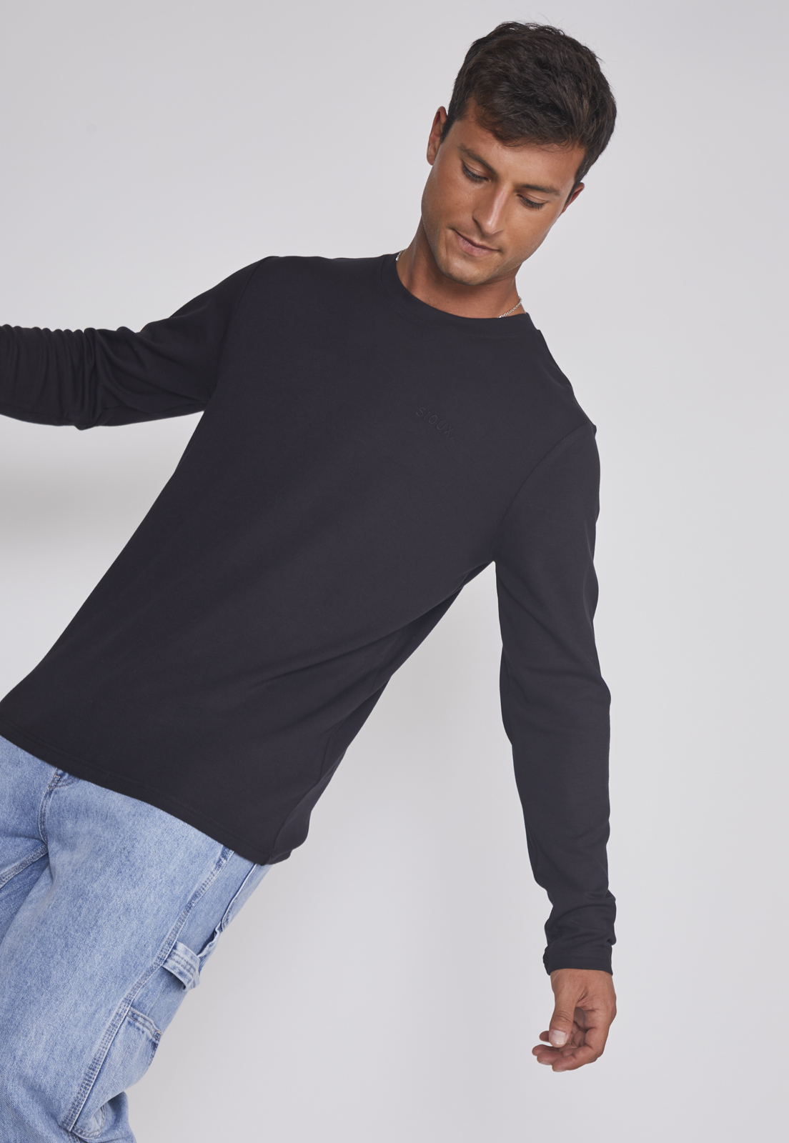 Polera Hombre Tipo Camiseta Térmica Negro Sioux 5