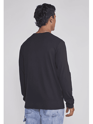 Polera Hombre Tipo Camiseta Térmica Negro Sioux