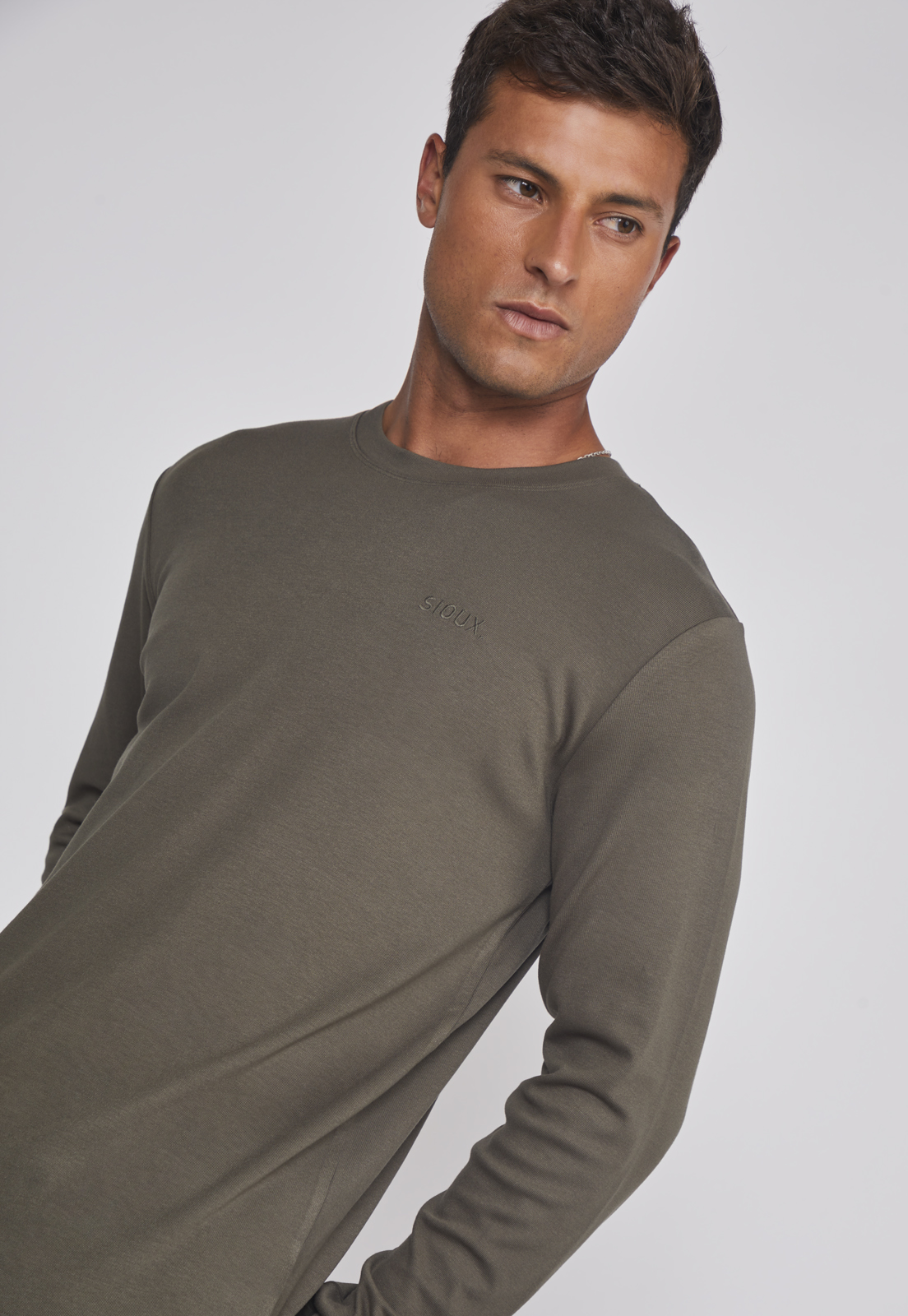 Polera Hombre Tipo Camiseta Térmica Verde Sioux 4