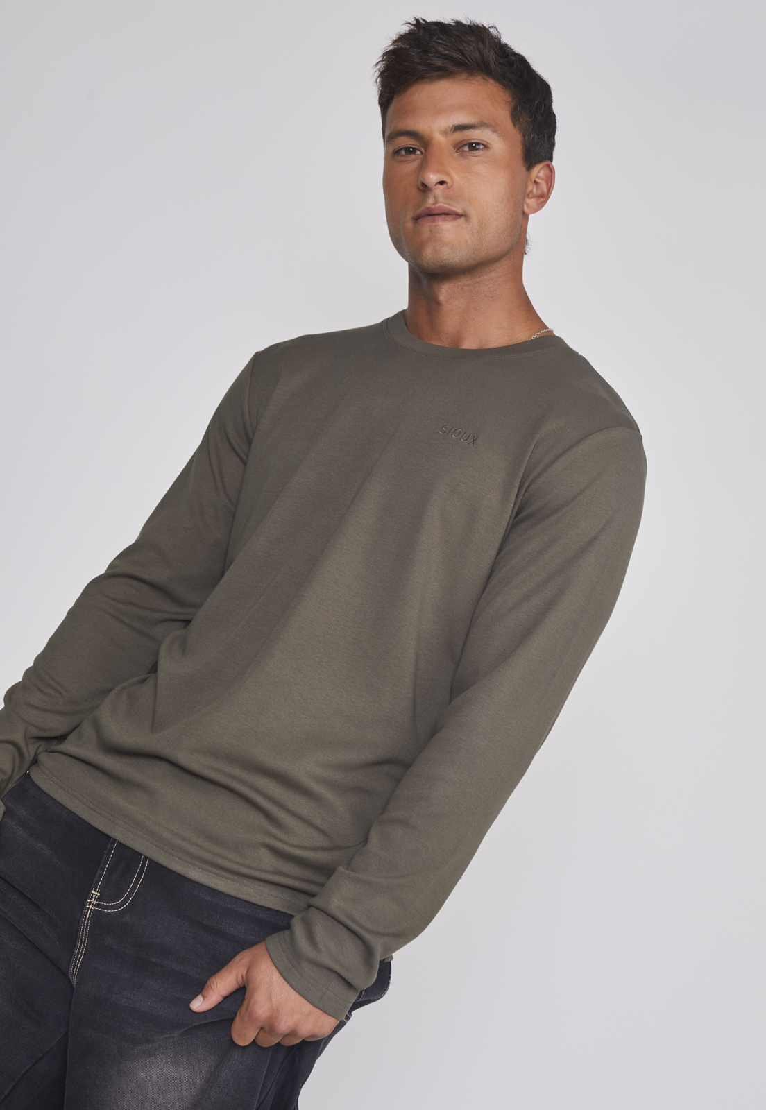 Polera Hombre Tipo Camiseta Térmica Verde Sioux 5