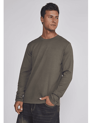 Polera Hombre Tipo Camiseta Térmica Verde Sioux