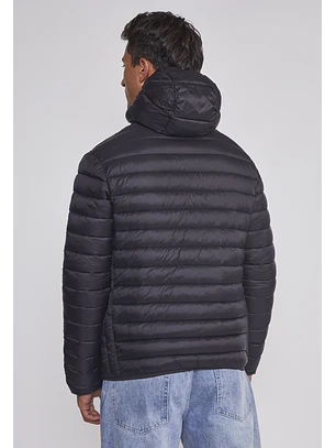 Parka Hombre Basica Con Gorro Negro Sioux