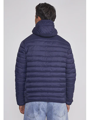 Parka Hombre Basica Con Gorro Azul Sioux