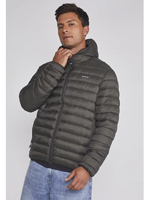 Parka Hombre Basica Con Gorro Verde Sioux