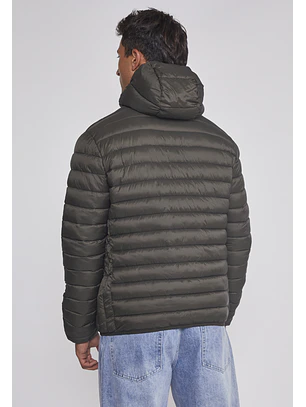 Parka Hombre Basica Con Gorro Verde Sioux