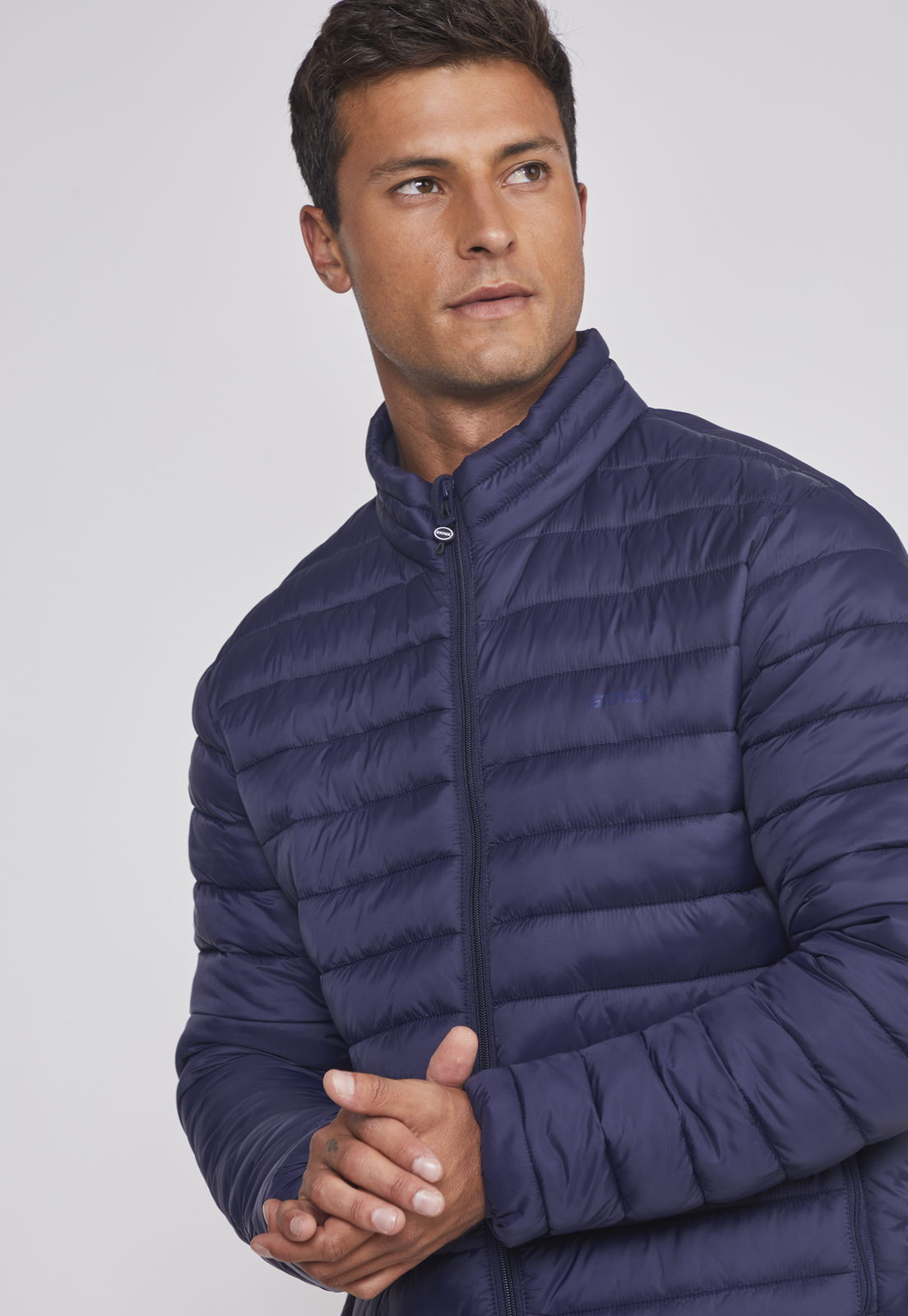 Parka Hombre Basica Lineas Azul Sioux 4