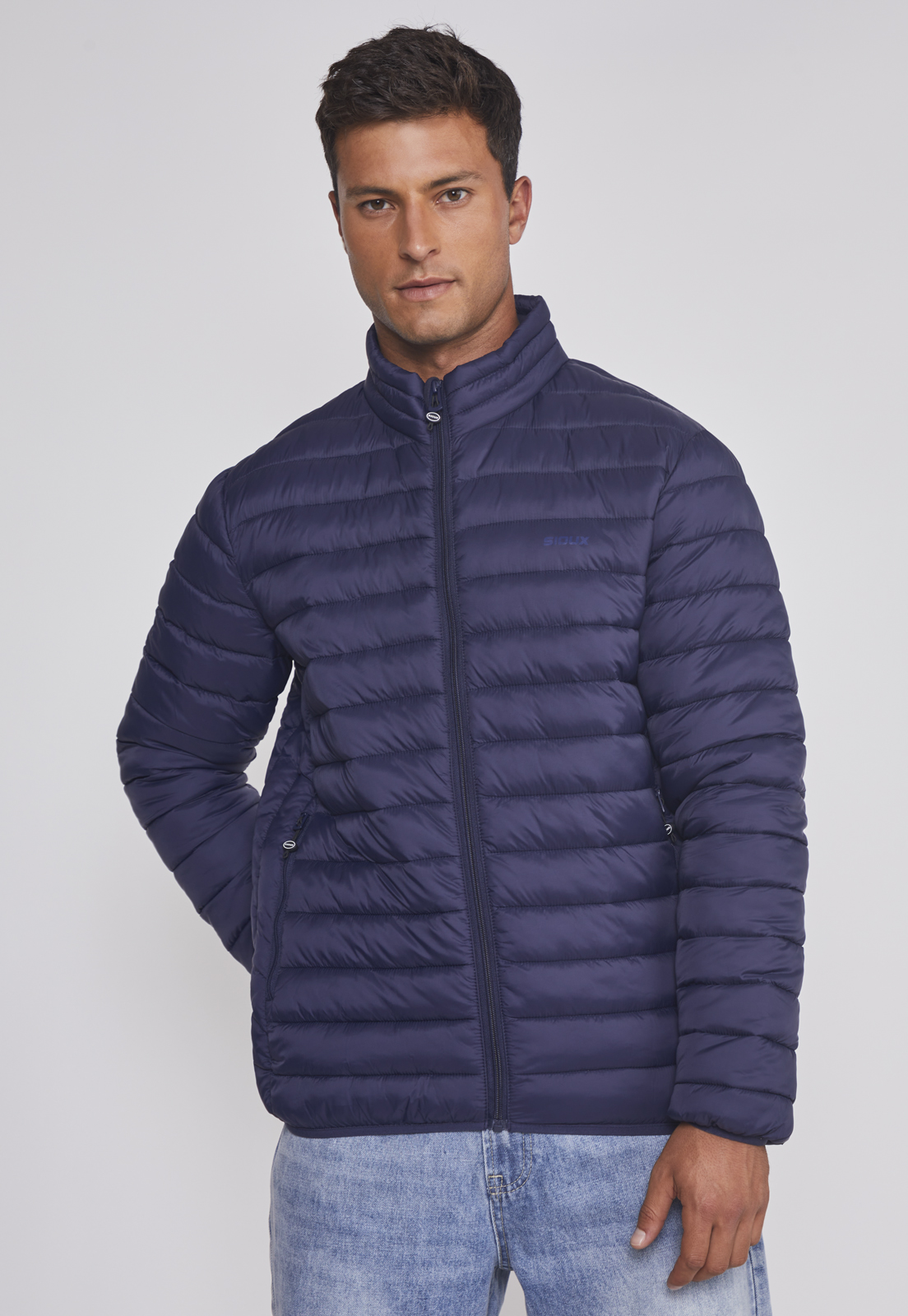 Parka Hombre Basica Lineas Azul Sioux 1