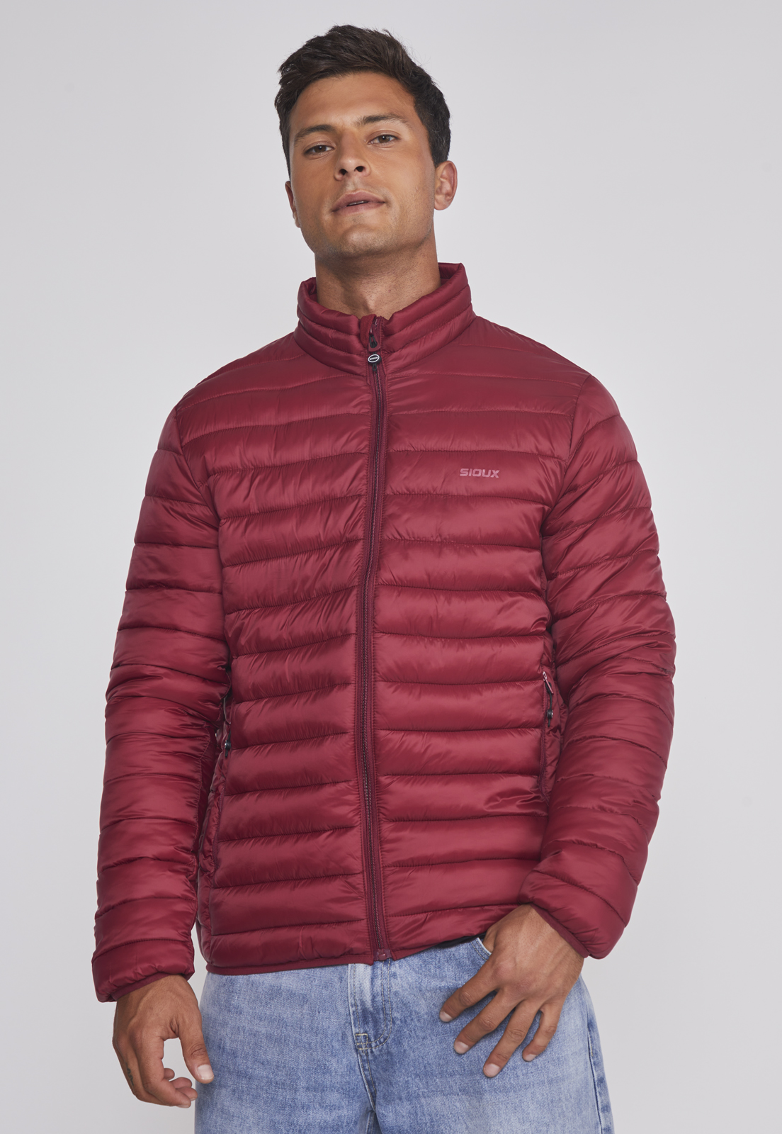 Parka Hombre Basica Lineas Rojo Sioux 1