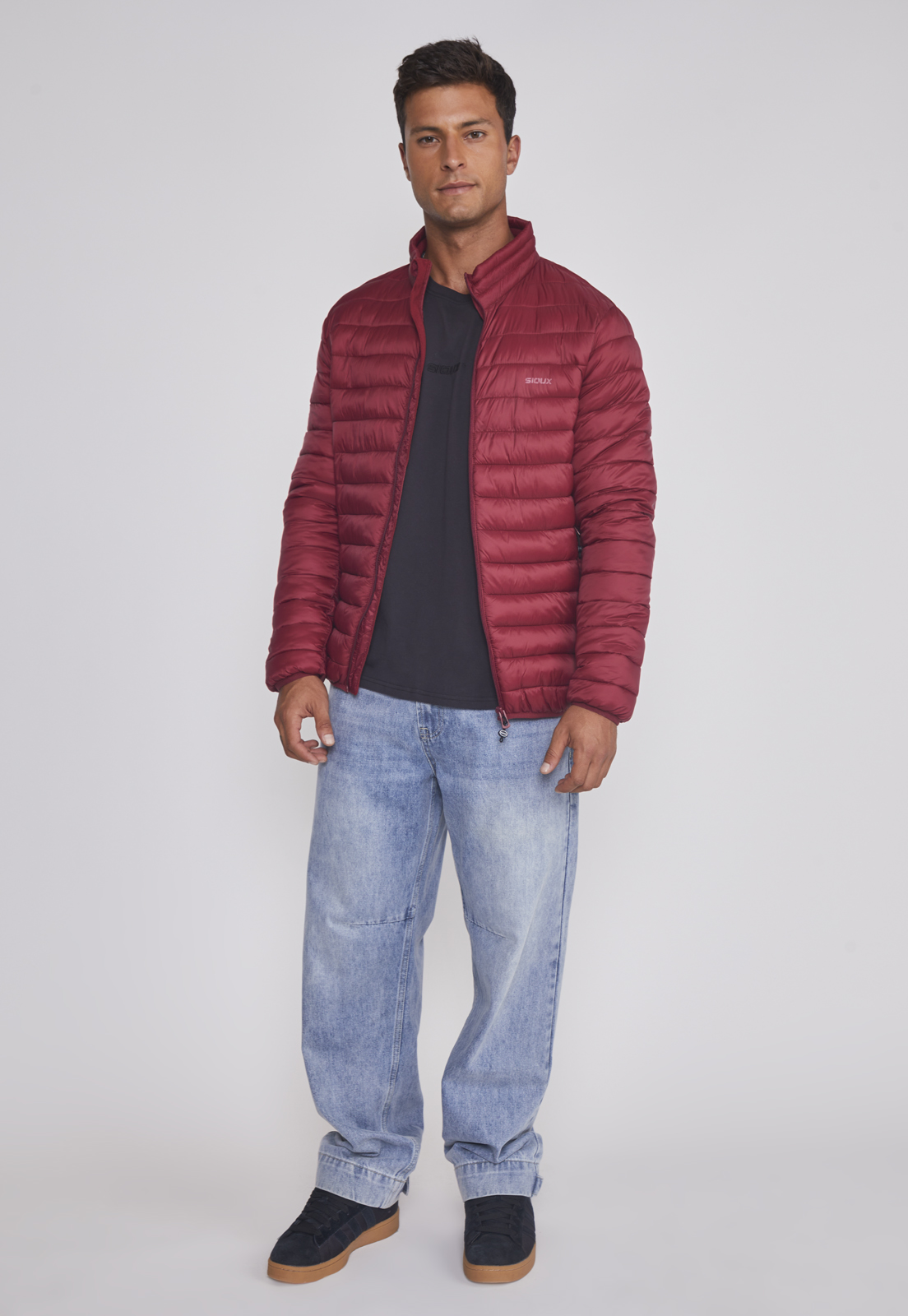 Parka Hombre Basica Lineas Rojo Sioux 3