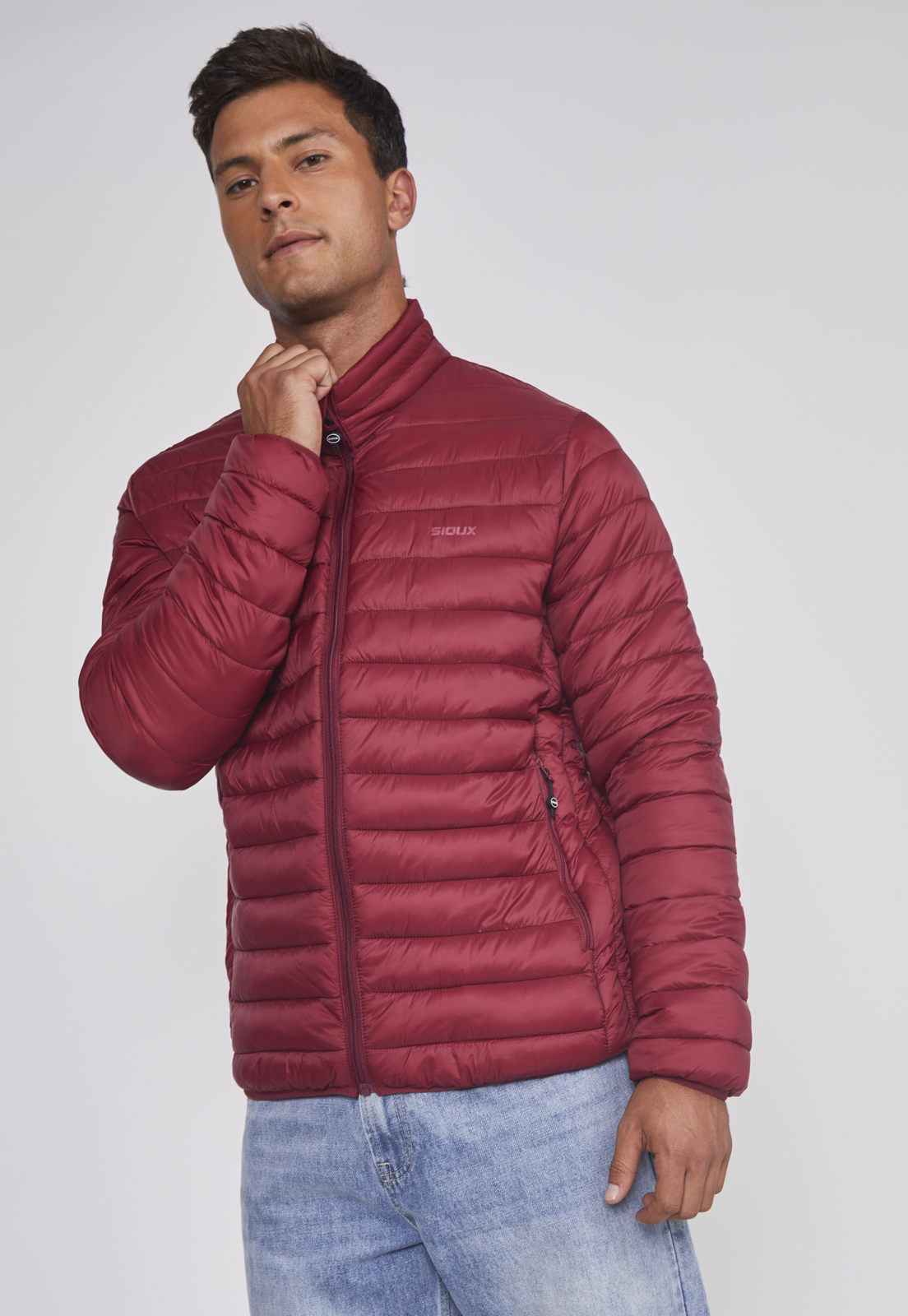 Parka Hombre Basica Lineas Rojo Sioux 5