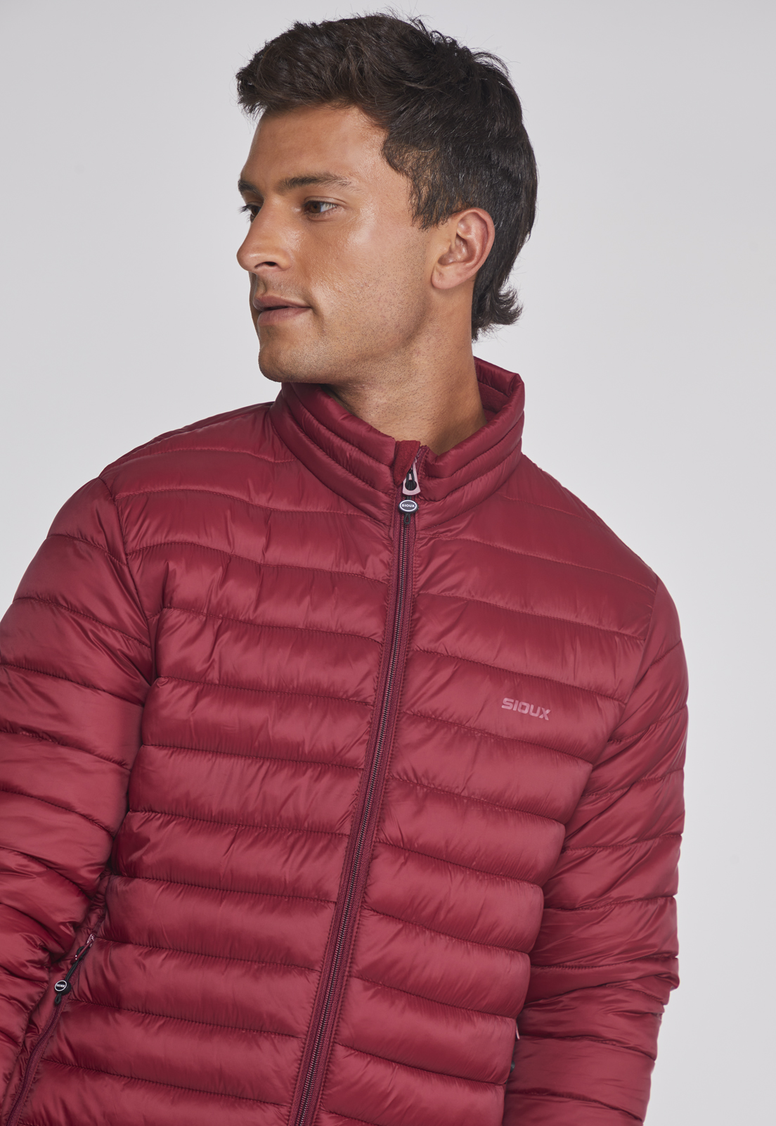 Parka Hombre Basica Lineas Rojo Sioux 4