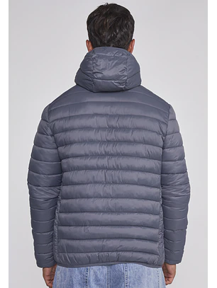 Parka Hombre Basica Con Gorro Gris Sioux