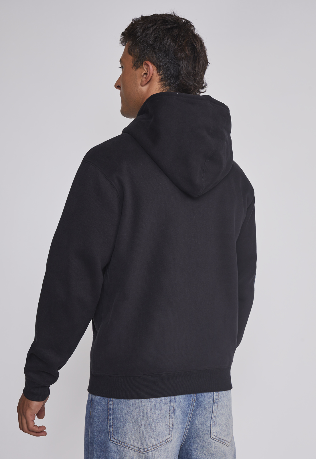 Polerón Hombre Basico Con Cierre Negro Sioux 2