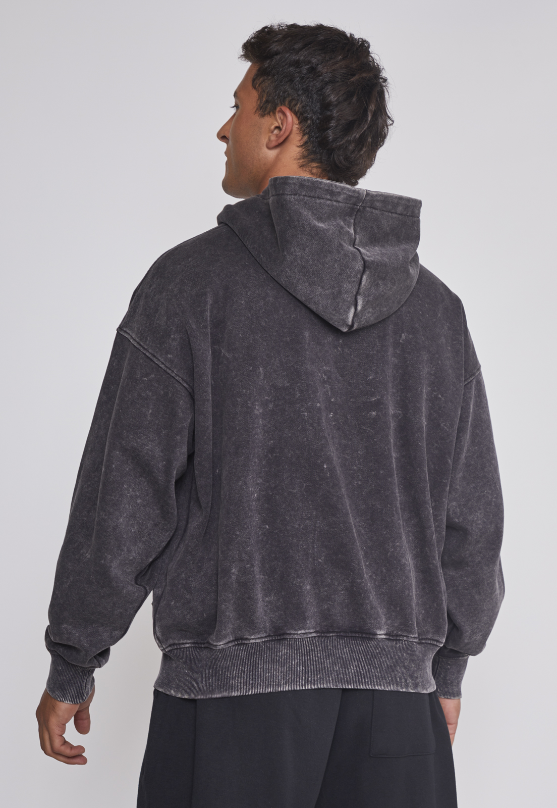 Polerón Hombre Lavado Boxy Fit Gris Sioux 2