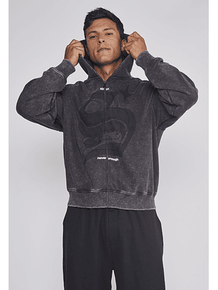 Polerón Hombre Lavado Boxy Fit Gris Sioux