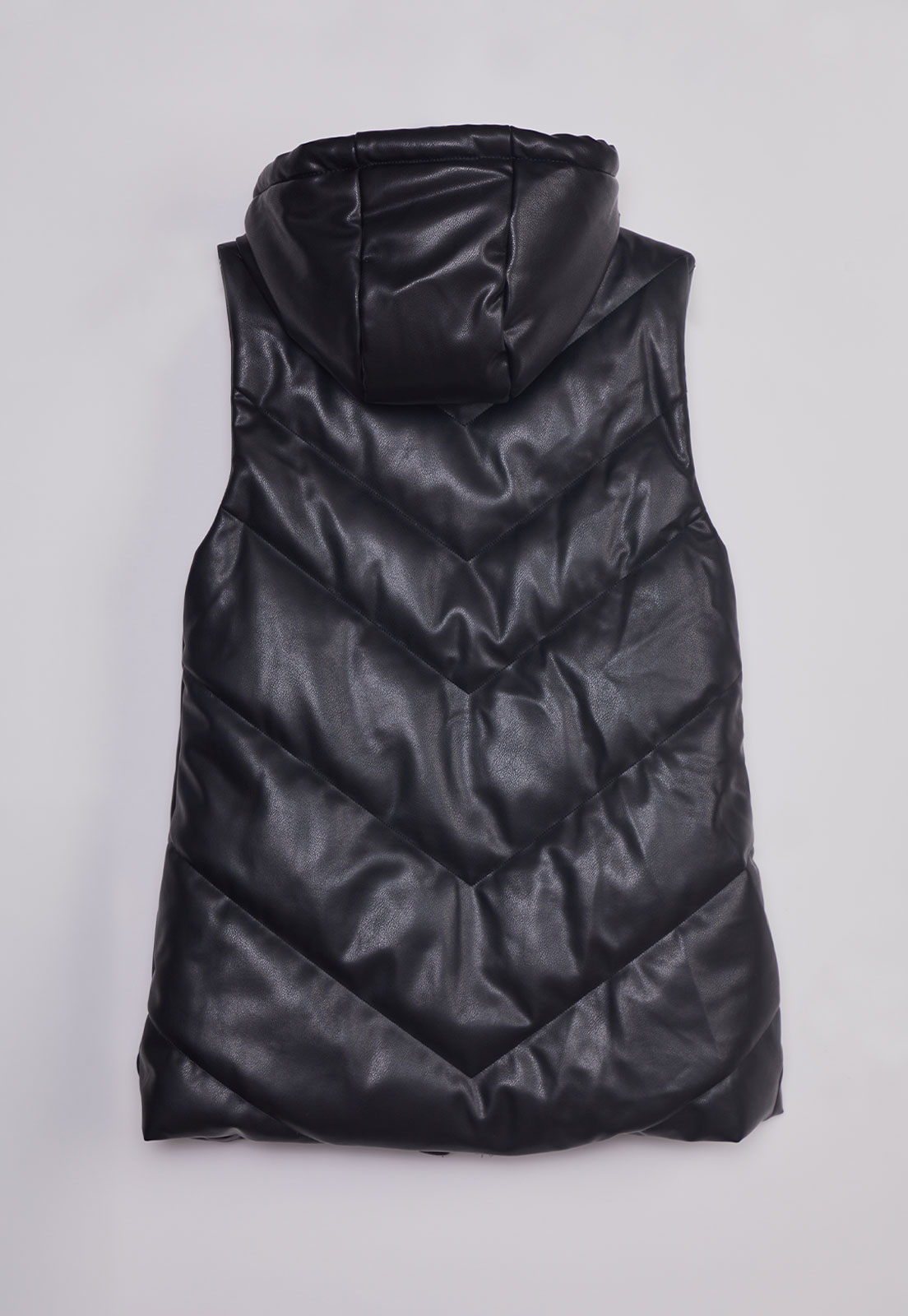 Parka Mujer Ecocuero Larga Negro Sioux 2