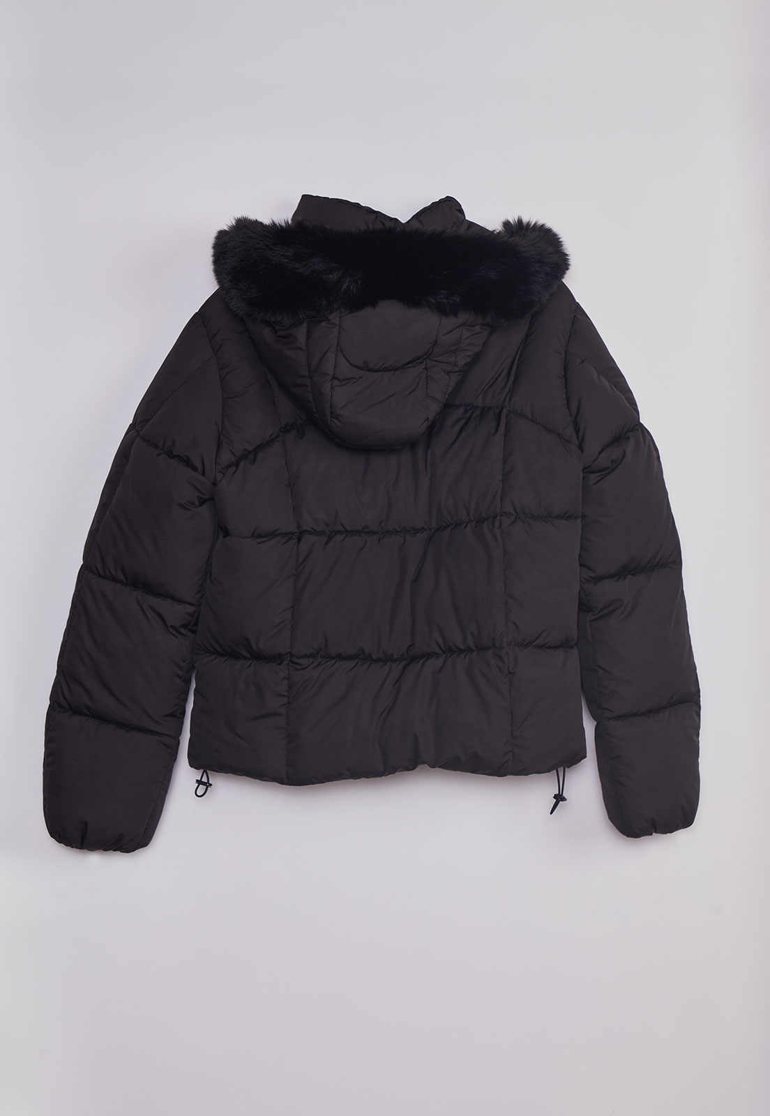 Parka Mujer Puffa Gorro Piel Negro Sioux 2
