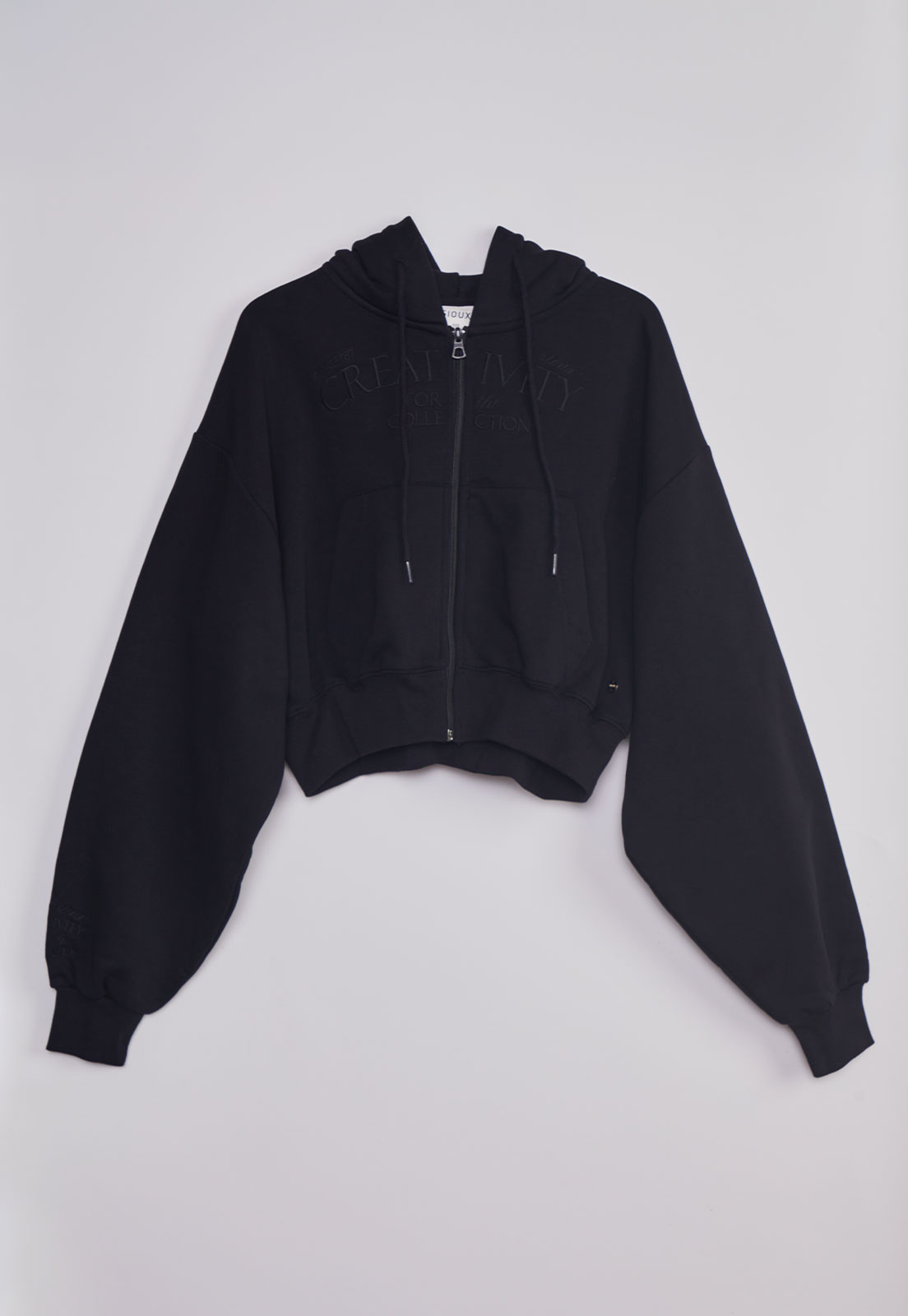 Polerón Mujer Bordado Al Tono Negro Sioux 1