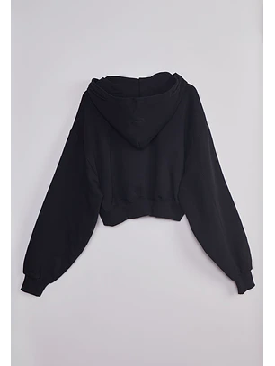 Polerón Mujer Bordado Al Tono Negro Sioux