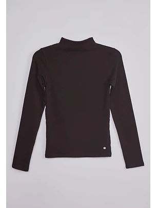 Polera Mujer Elasticada Café Sioux