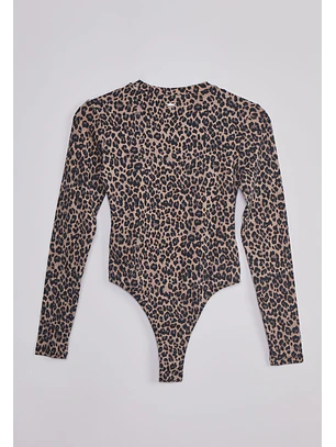Body Mujer Leopardo Beige Sioux