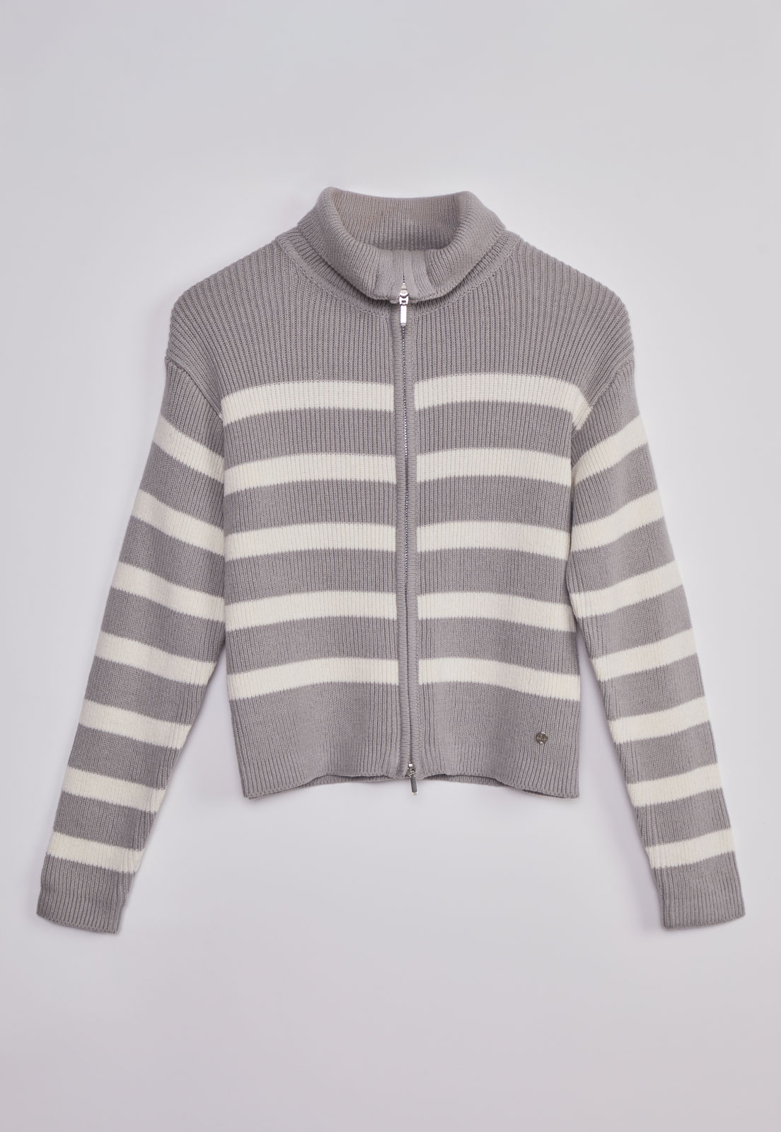 Sweater Mujer Doble Zipper Gris Sioux 1