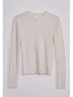 Sweater Mujer Cuello Redondo Soft Crudo Sioux