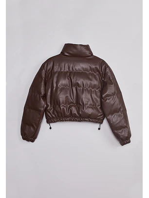 Parka Mujer Ecocuero Café Sioux