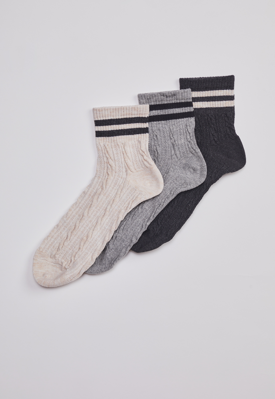 Calcetin Largo Trend Lineas Negro Sioux 2