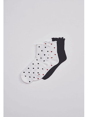 Calcetin Largo Trend Lunares Negro Sioux