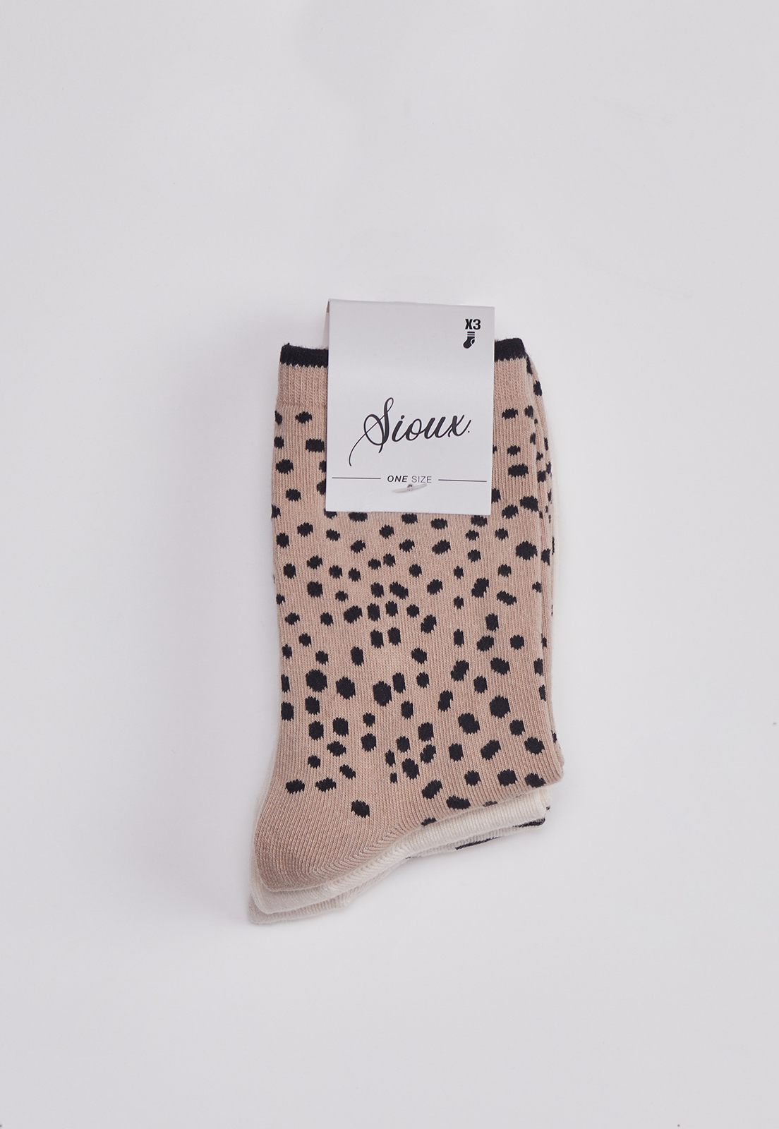 Calcetin Largo Trend Puntos Negro Sioux 1