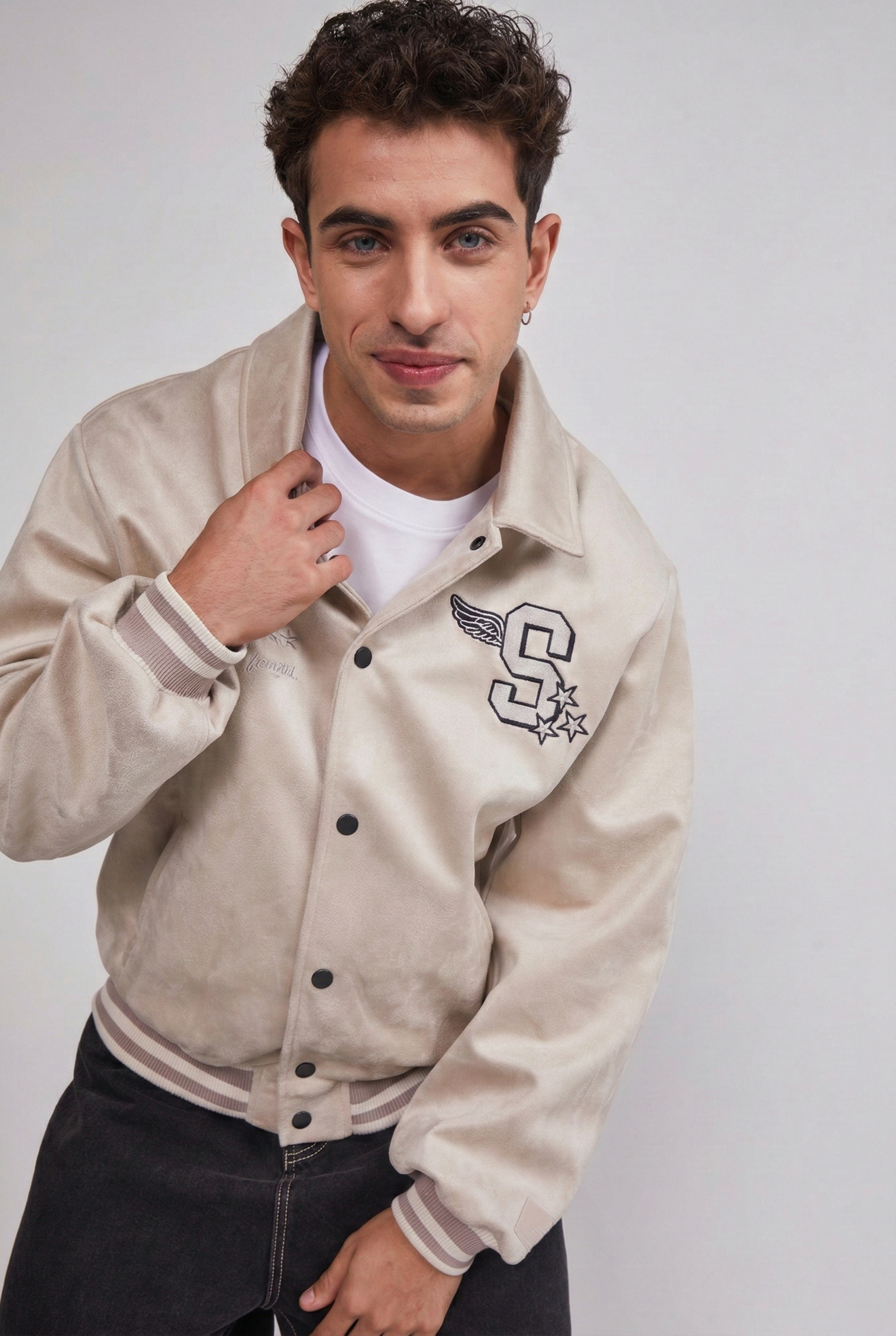 Chaqueta Hombre Efecto Parches Beige Sioux 4