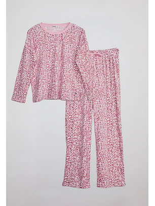 Pijama Puntos Mujer Rosado Sioux