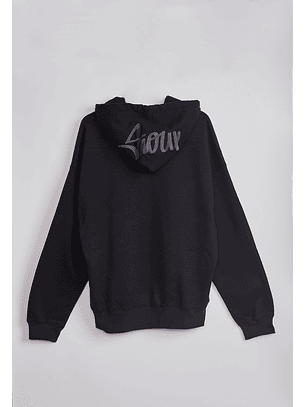 Polerón Hombre Basic Bordado Gorro Negro Sioux